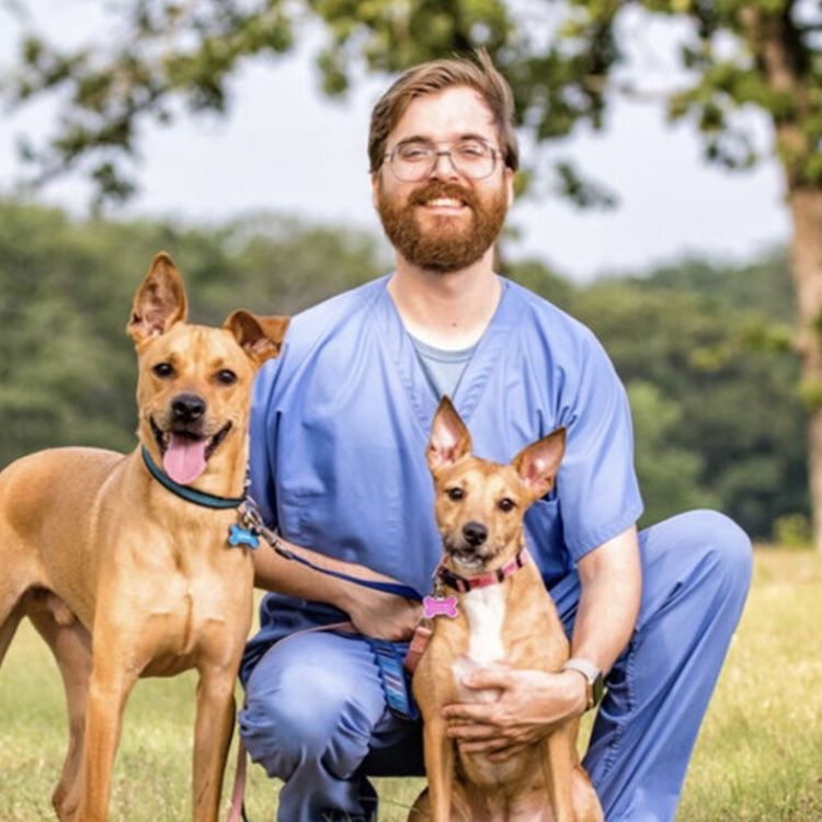 Logan women sitting with pet